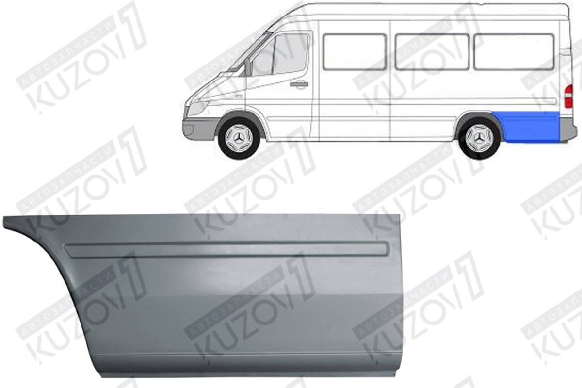 Крыло Заднее (левое) Задняя Часть Klokkerholm для Mercedes Sprinter  1995-2000 — купить в Дрогичине, цена 160 р.