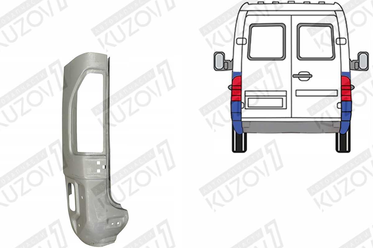 Панель Задняя, POTRYKUS для Volkswagen LT 1996-2006 — купить в Дрогичине,  цена 302 р.